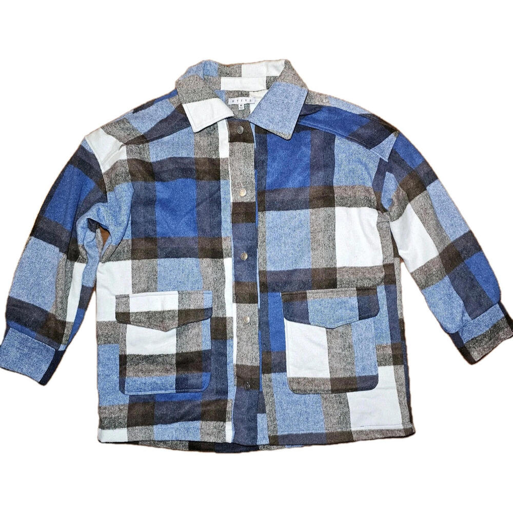 Hyfve Plaid Oversized Jacket Woman's M